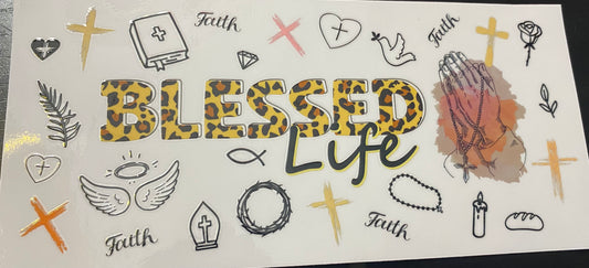 Blessed life cup decal & cup